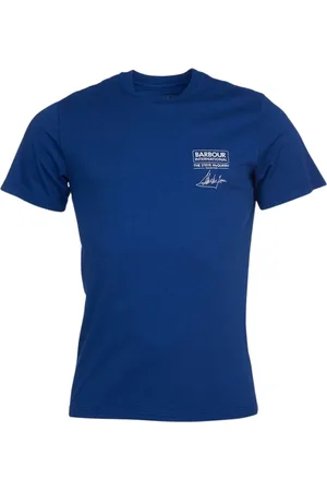 Barbour Heren, Tops, Blauw, Maat: L Katoen