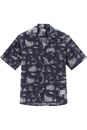 Woolrich Heren, Overhemden, Blauw, Maat: XL Katoen
