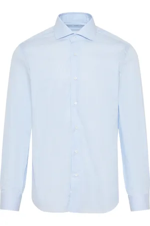 BARBA Heren, Overhemden, Blauw, Maat: 4XL Katoen