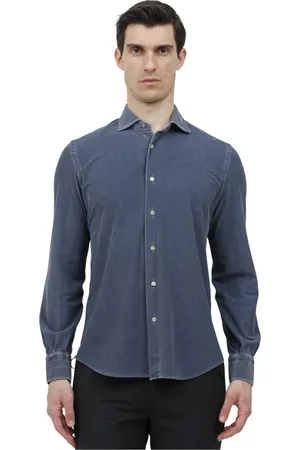 MAZZARELLI Heren, Overhemden, Blauw, Maat: 2XL