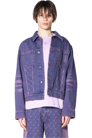 Marine Serre Heren, Jassen, Paars, Maat: L Denim