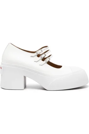 Marni Dames, Schoenen, Wit, Maat: 38 EU Leer