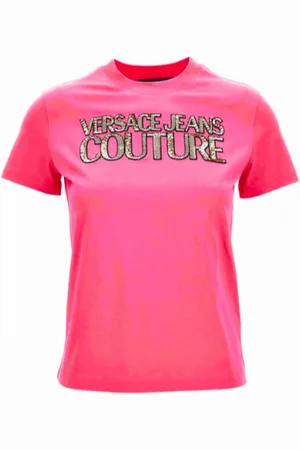 VERSACE Dames, Tops, Roze, Maat: L Katoen
