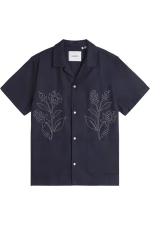 Les Deux Heren, Overhemden, Blauw, Maat: XL Katoen