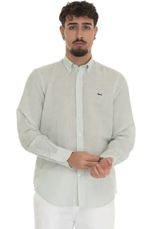HARMONT&BLAINE Heren, Overhemden, Groen, Maat: 2XL