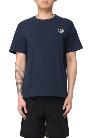 A.P.C. Heren, Tops, Blauw, Maat: S Katoen