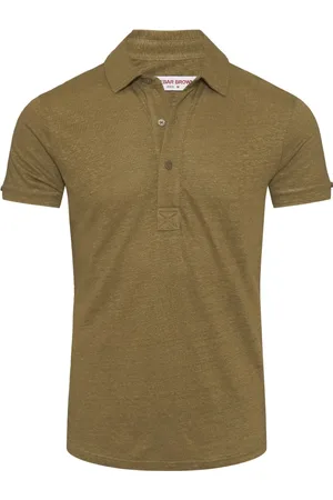 Orlebar Brown Heren, Tops, Groen, Maat: XL Linnen