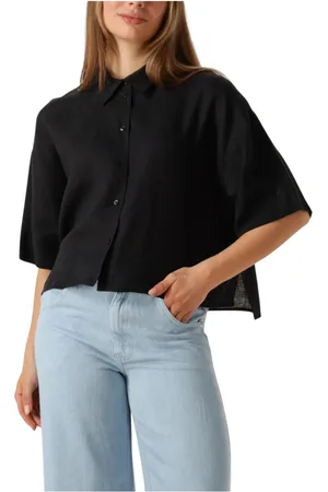 Drykorn Dames, Blouses & Shirts, Zwart, Maat: S Katoen