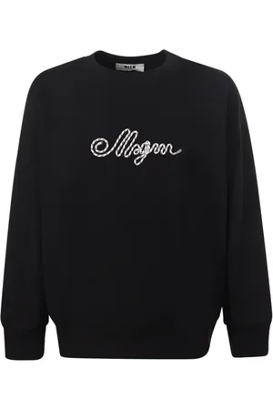 Msgm Heren, Sweatshirts & Hoodies, Zwart, Maat: M Katoen