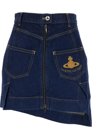 Vivienne Westwood Dames, Rokken, Blauw, Maat: W26 Katoen