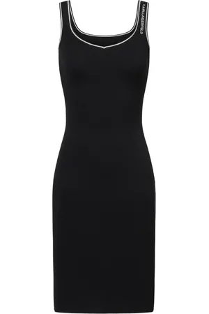 Karl Lagerfeld Dames, Jurken, Zwart, Maat: XS Nylon