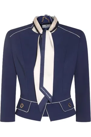 Elisabetta Franchi Dames, Jassen, Blauw, Maat: S