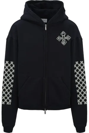 Rhude Heren, Sweatshirts & Hoodies, Zwart, Maat: S Katoen