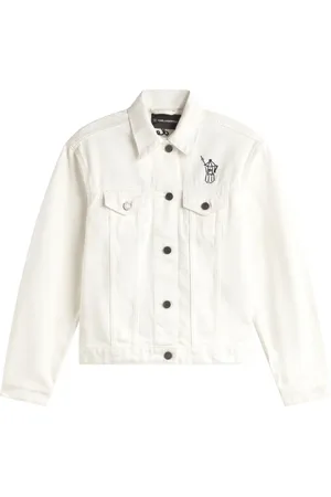Karl Lagerfeld Dames, Jassen, Wit, Maat: L Denim