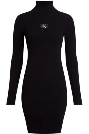 Calvin Klein Dames, Jurken, Zwart, Maat: M