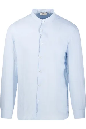 ALTEA Heren, Overhemden, Blauw, Maat: M Linnen