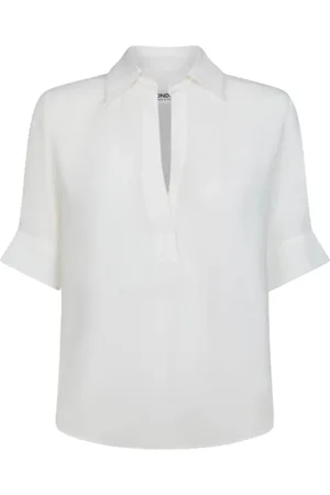Dondup Dames, Blouses & Shirts, Wit, Maat: 2XS Viscose