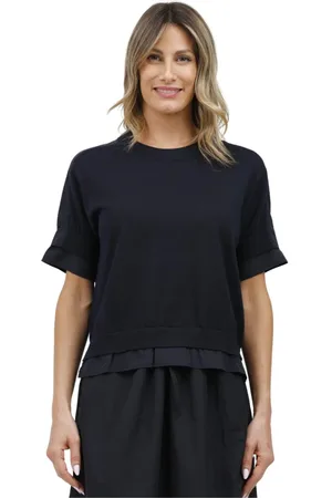 ALPHA STUDIO Dames, Truien, Blauw, Maat: M Katoen