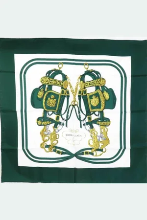 Hermès Dames, Pre-owned, Groen, Maat: ONE Size Zijde