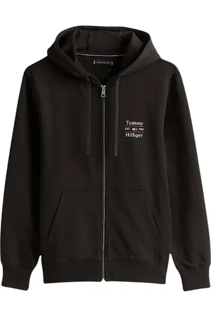 Tommy Hilfiger Heren, Sweatshirts & Hoodies, Zwart, Maat: M Katoen