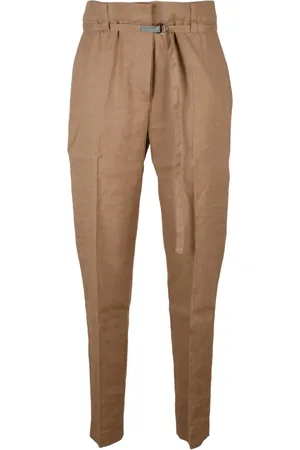 Brunello Cucinelli Dames, Broeken, Bruin, Maat: M Katoen
