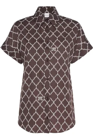 Max Mara Dames, Blouses & Shirts, Bruin, Maat: L Katoen