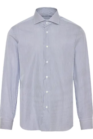 BARBA Heren, Overhemden, Blauw, Maat: 2XL Katoen