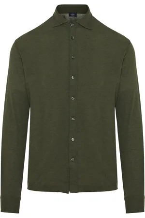 BARBA Heren, Overhemden, Groen, Maat: 4XL Katoen