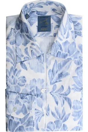 BARBA Heren, Overhemden, Blauw, Maat: 3XL Katoen