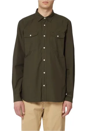 Woolrich Heren, Overhemden, Groen, Maat: XL Katoen