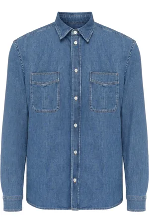 Dondup Heren, Overhemden, Blauw, Maat: S Denim
