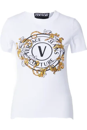 VERSACE Dames, Tops, Wit, Maat: M Katoen