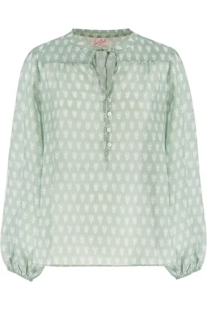 MC2 SAINT BARTH Dames, Blouses & Shirts, Groen, Maat: M Katoen