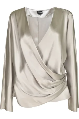 Giorgio Armani Dames, Blouses & Shirts, Grijs, Maat: L