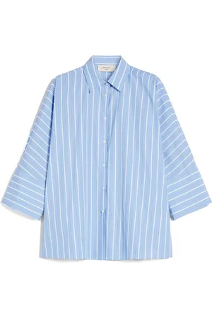 Max Mara Dames, Blouses & Shirts, Blauw, Maat: XS Katoen