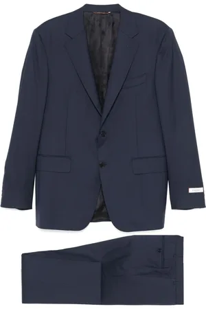 CANALI Heren, Pakken, Blauw, Maat: 3XL Wol