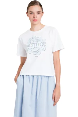 Twin-Set Dames, Tops, Wit, Maat: XS Katoen