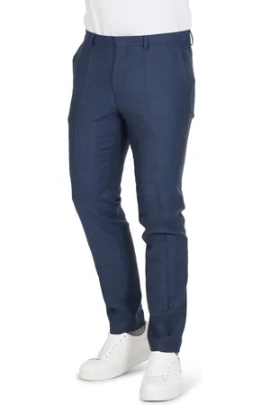 HUGO BOSS Heren, Broeken, Blauw, Maat: L Wol
