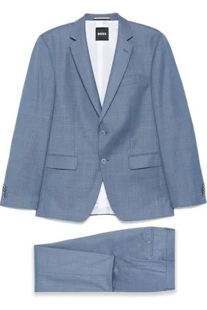 HUGO BOSS Heren, Pakken, Blauw, Maat: 3XL Wol