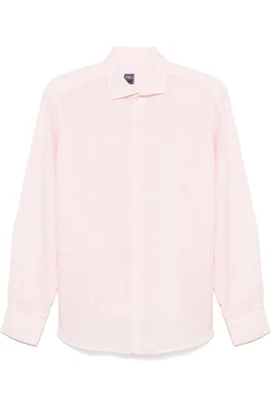 FEDELI Heren, Overhemden, Roze, Maat: XL Linnen