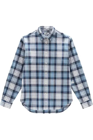 Woolrich Heren, Overhemden, Blauw, Maat: S Katoen