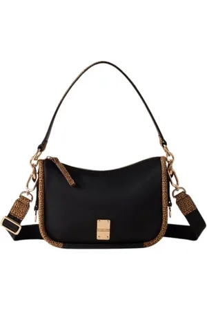Borbonese Dames, Tassen, Zwart, Maat: ONE Size Suède