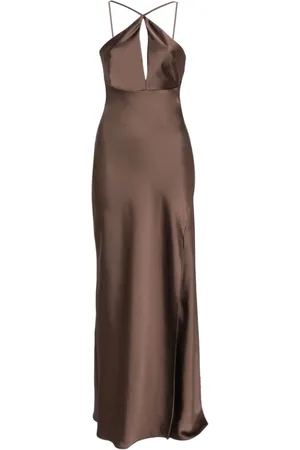 Patrizia Pepe Dames, Jurken, Bruin, Maat: XS