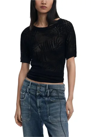 Desigual Dames, Tops, Zwart, Maat: XL Viscose