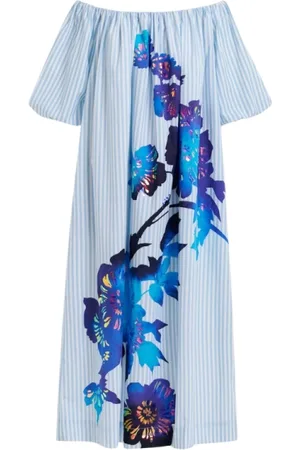Essentiel Antwerp Dames, Jurken, Blauw, Maat: S Katoen