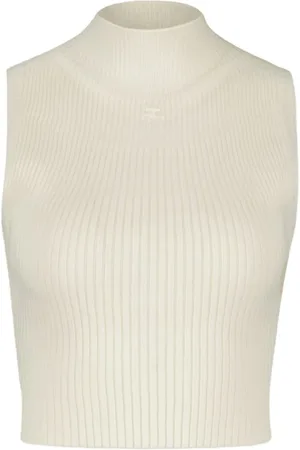 Courrèges Dames, Tops, Wit, Maat: S Katoen