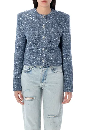 ANINE BING Dames, Jassen, Blauw, Maat: S Tweed