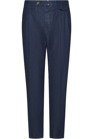 Incotex Heren, Broeken, Blauw, Maat: W38 Denim