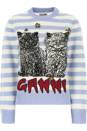 Ganni Dames, Truien, Veelkleurig, Maat: L Wol