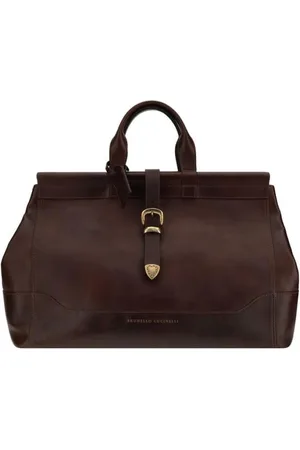 Brunello Cucinelli Heren, Tassen, Bruin, Maat: ONE Size Leer